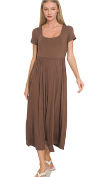 DOUBLE LAYER SHORT SLEEVE JUMPSUIT
