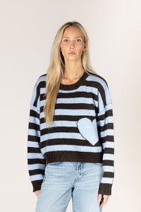 LYLA SWEATER STRIPE ROUND NECK