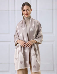 WELL SCARF HEART PRINT
