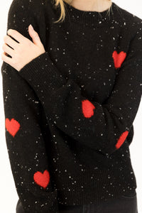 LYLA SWEATER PULLOVER HEARTS SLV