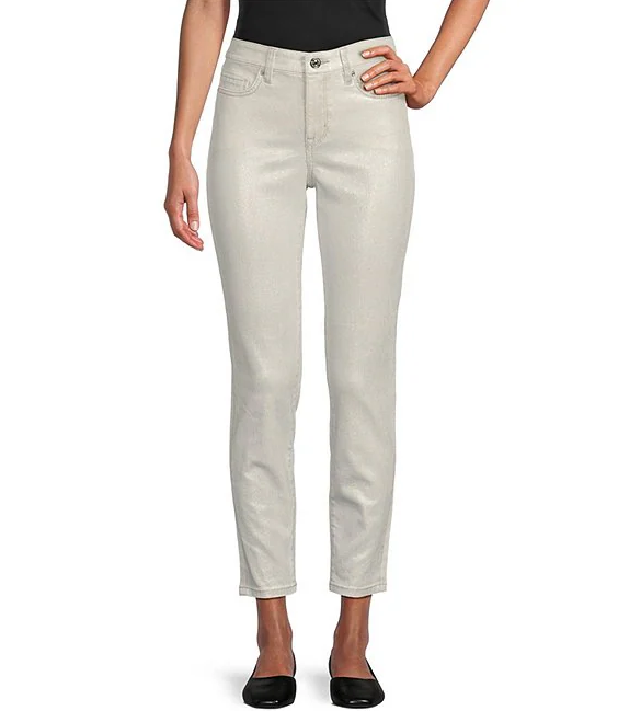 TOMMY BAHAMA METALLIC STRETCH CROP ANKLE PANT