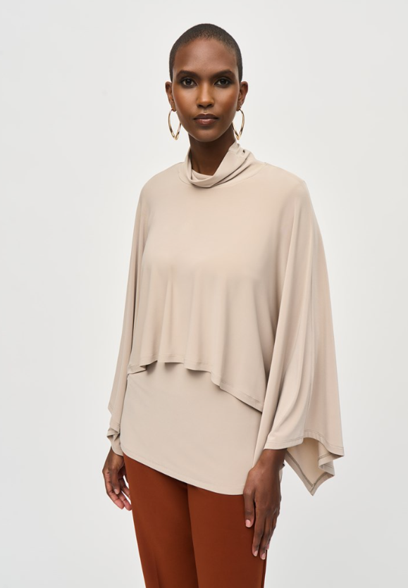 RIBKO TUNIC SILKY KNIT