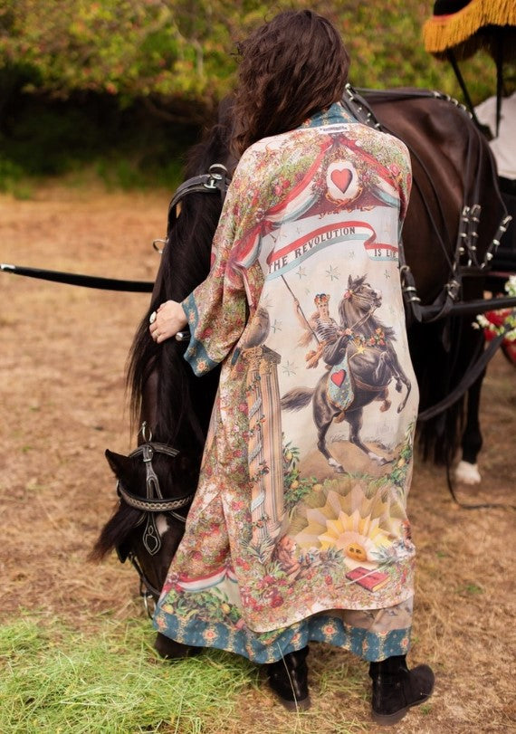 MARKET OF STARS KIMONO OPERA ROBE WITH BELT