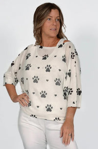 CATHERINE LILYWHITE ANIMAL PRINT SWEATER