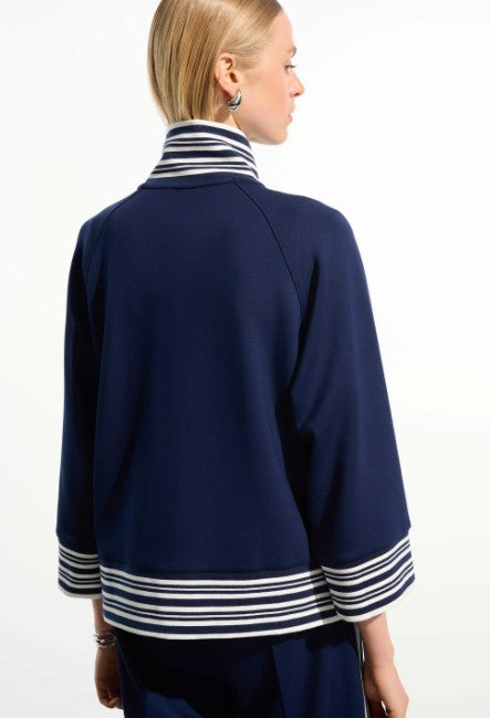 JOSEPH RIBKOFF JACKET FUNNEL COLLAR