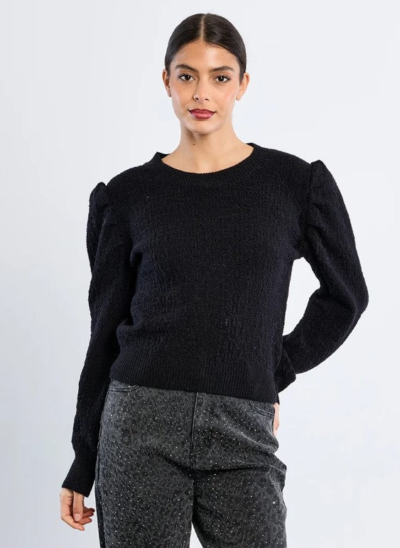 MOLLY SWEATER KNIT BLLN SHLDR LG SLV