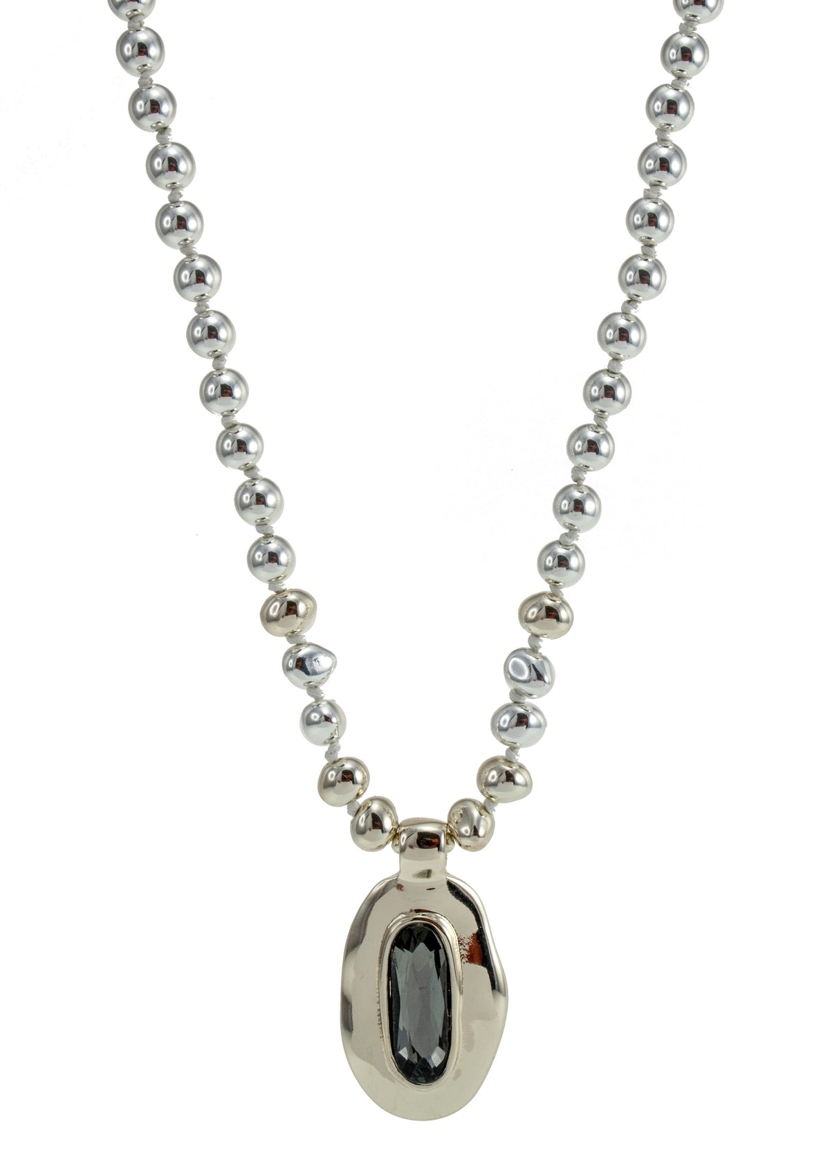 MERX NECKLACE W GREY CRYSTAL