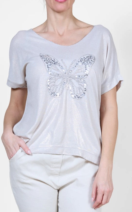 ANGELA MARA BUTTERFLY TEE