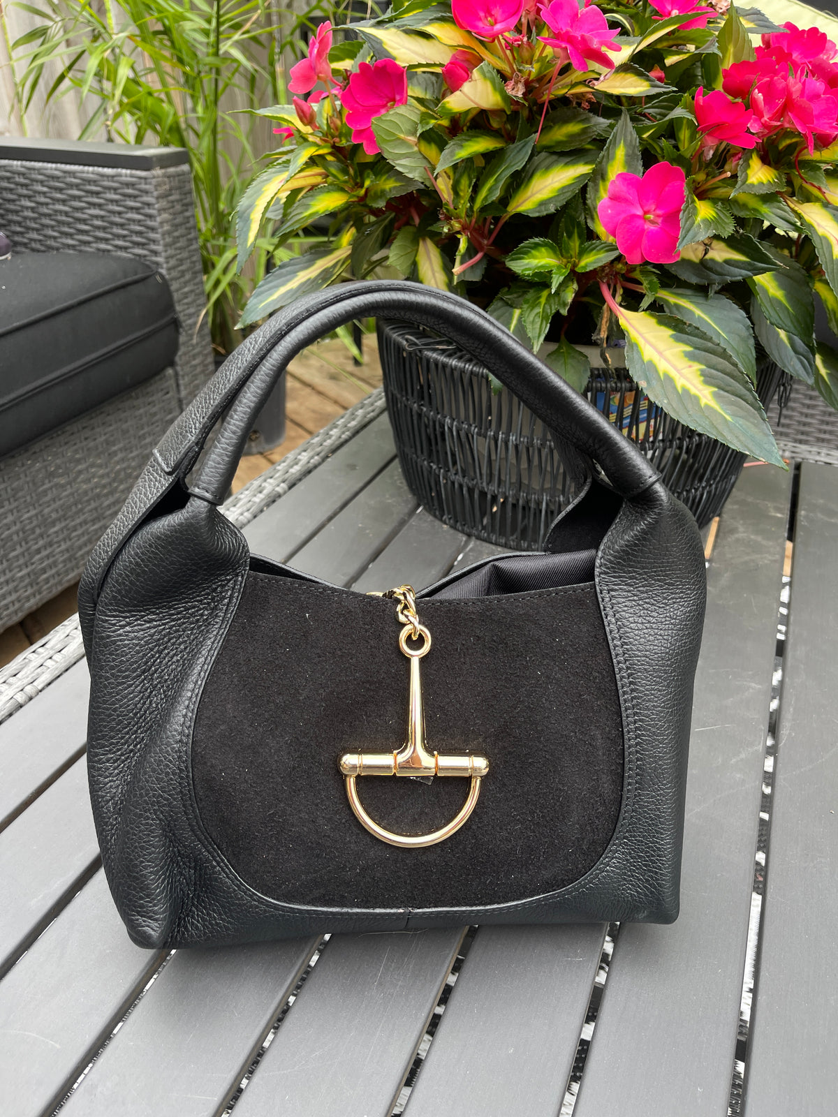 ITALIAN LEATHER BIT HARDWARE BAG