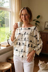 CATHERINE LILYWHITE ANIMAL PRINT SWEATER
