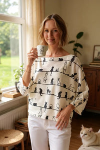 CATHERINE LILYWHITE ANIMAL PRINT SWEATER