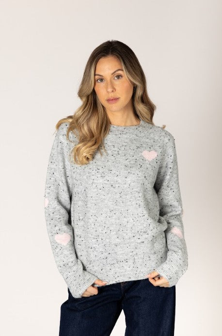 LYLA SWEATER ROUNDNECK ALLOVER FLECK