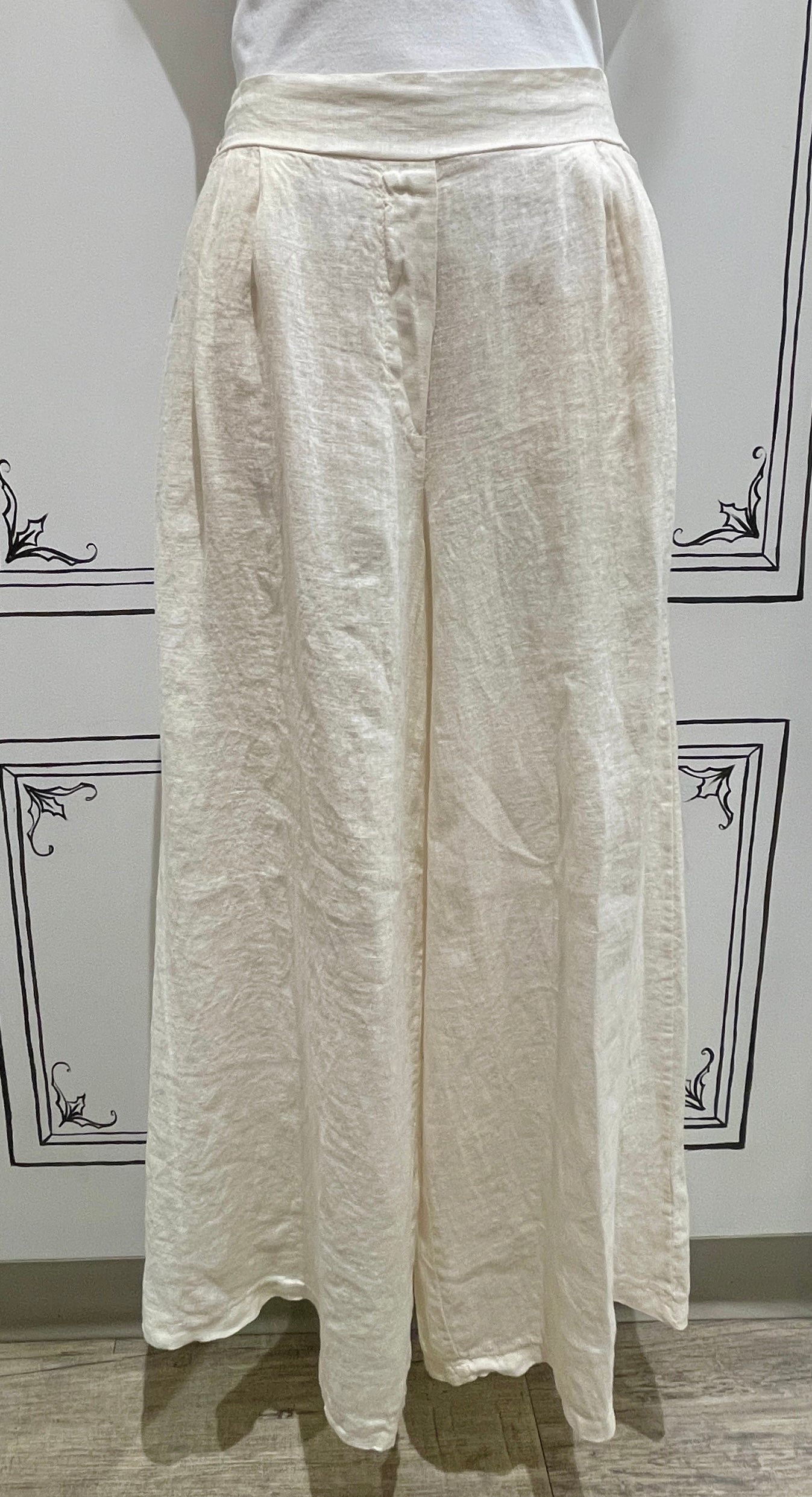 LINEN PLAIN BAND PANT
