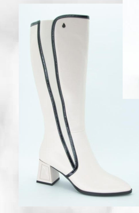 AQUA BOOT WATERPROOF KNEE HIGH SPLIT TRIM DETAIL