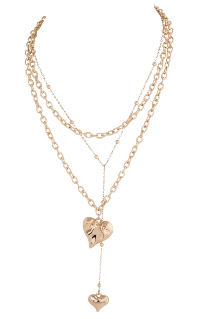 MERX NECKL CHAIN DBL HEART