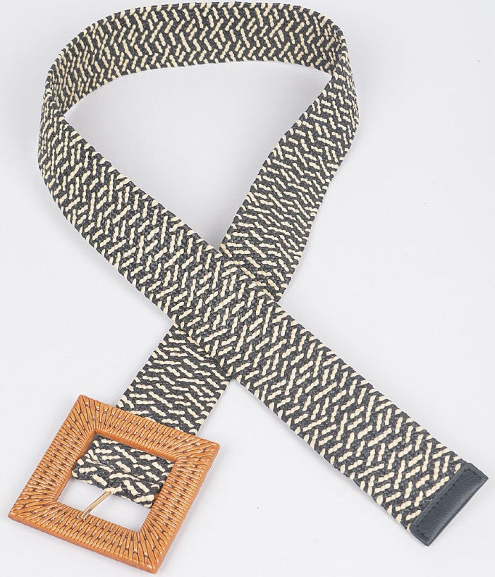 3AM BELT FAUX BAMBOO BUCKLE ELASTIC