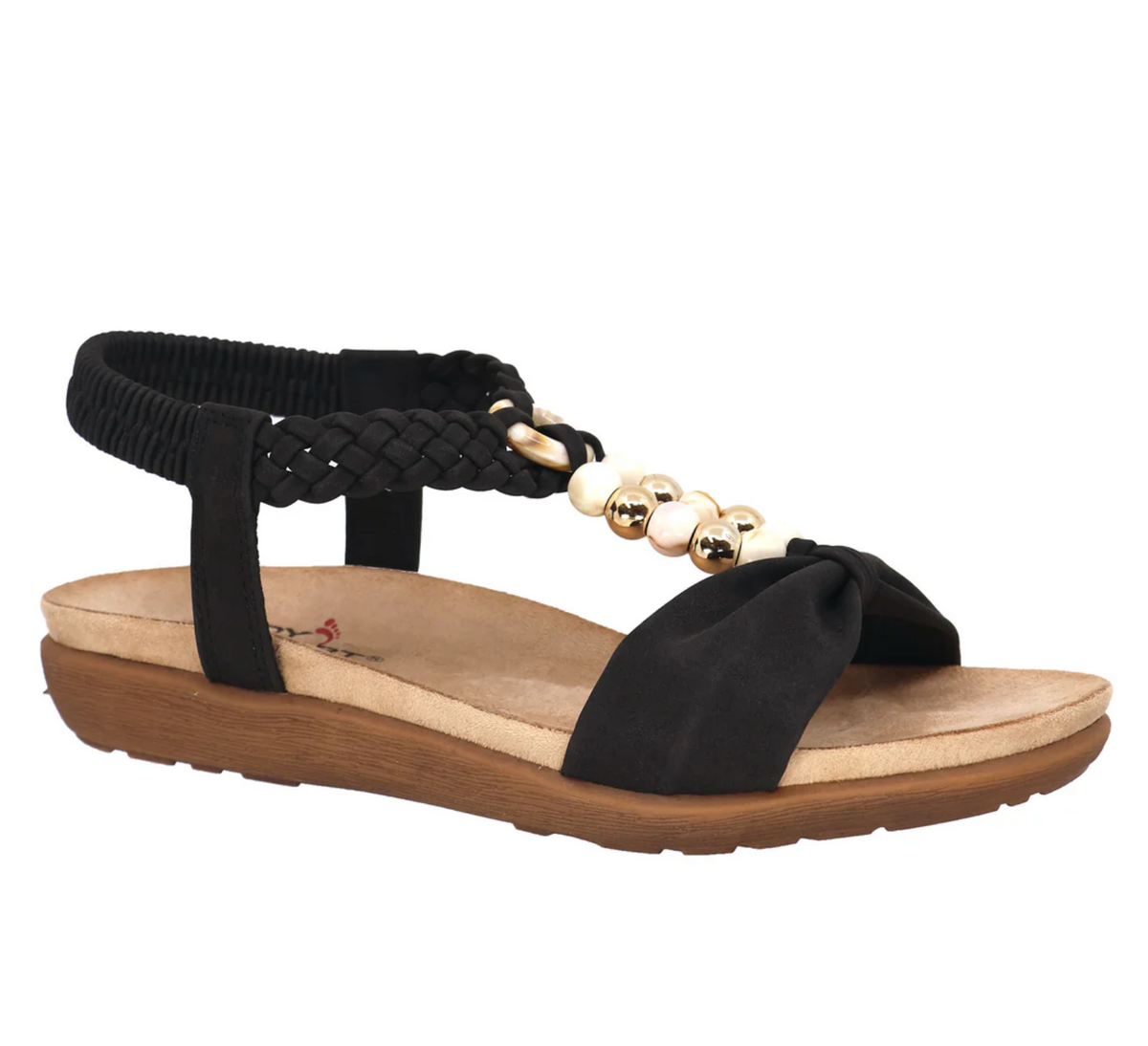 LADYC SANDAL BEAD/BRAID FLAT