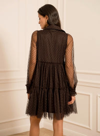 CHOK P DRESS TULLE PLUMETIS SHIRT