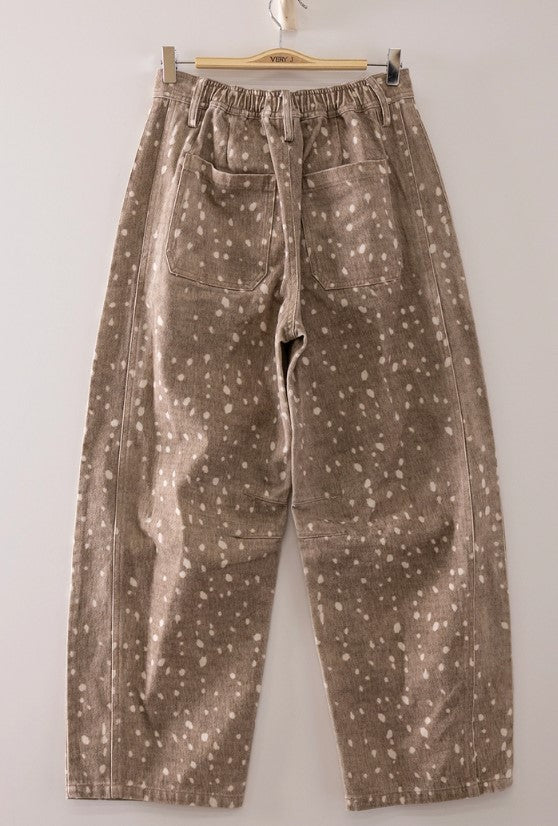 BARREL ALL OVER DOT PRINT PANT