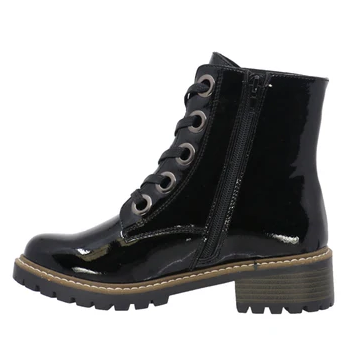 TAXI PATENT COMBAT BOOTS