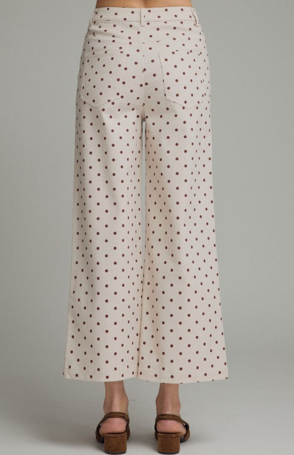 POLKA DOT WIDE LEG PANT