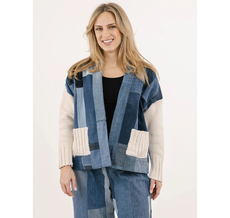 SHANNON CARDIGAN DENIM & KNIT