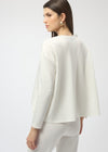 RIBKO SCUBA RUFFLE TOP