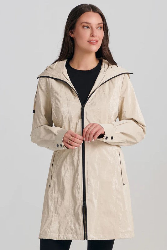 NIKKI JONES COLOUR BLOCK HOODED ANORAK
