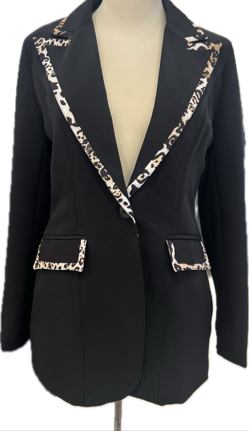 OOPS BLAZER BLK BTTN UP