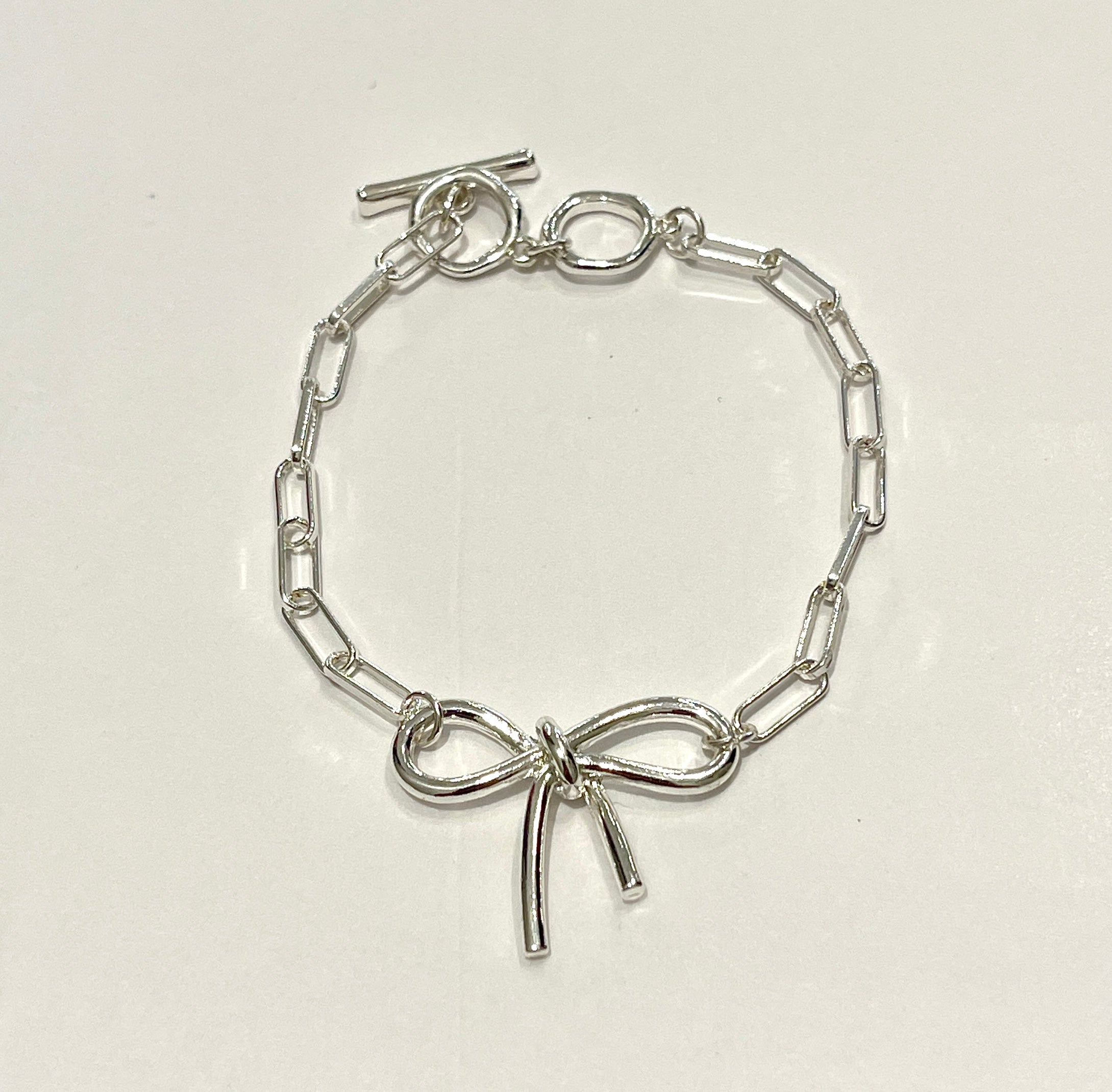 MERX PAPERCLIP CHAIN WITH BOW