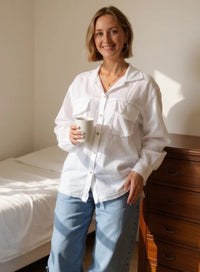 CATHERINE LINEN JKT/ SHIRT BTNS