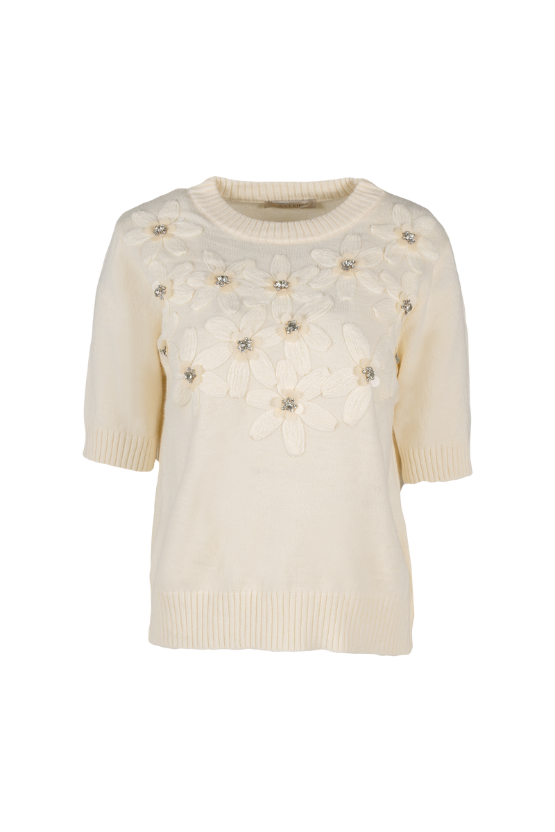 ASTRID S/S FLOWER SWEATER