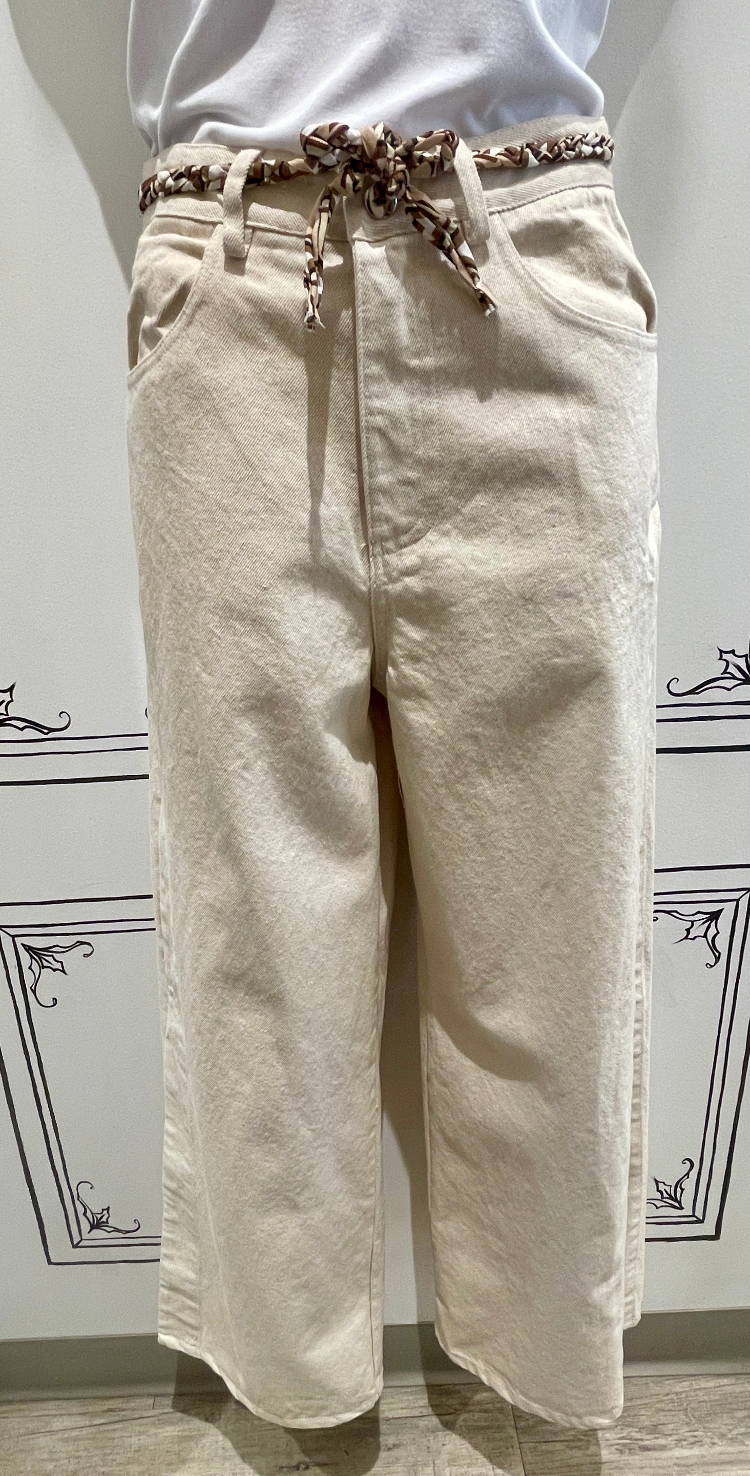 HIGH SLIT DENIM PANT