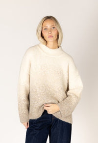 LYLA SWEATER MOCK NECK OMBRE