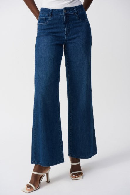 JOSEPH RIBKOFF CLASSIC WIDE LEG STRETCH JEAN