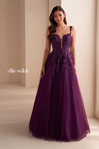 EW BGOWN TULLE PLUNGE