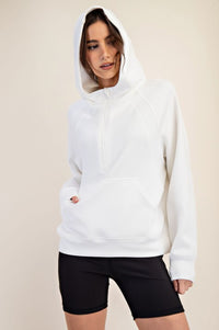 RAE SWEATER SCUBA QUARTER ZIP HOODIE