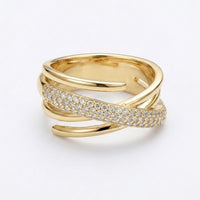EVERSHINE RING NARROW CRISS CROSS