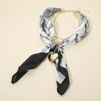 WON PRINT SCARF+CHAIN W <3