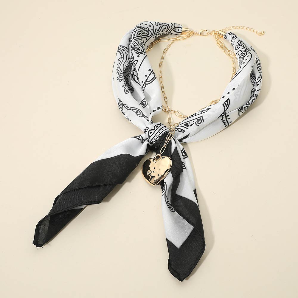WON PRINT SCARF+CHAIN W <3