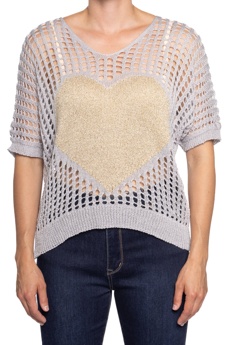 ETERNELLE OPEN LUREX SWEATER