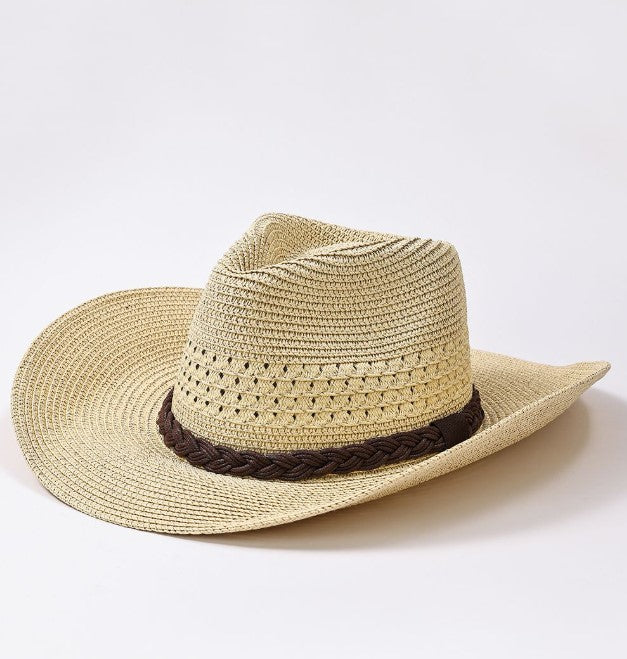 STRAW FEDORA HAT