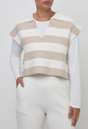 UCHUU POLO NECKLINE CROP PULLOVER