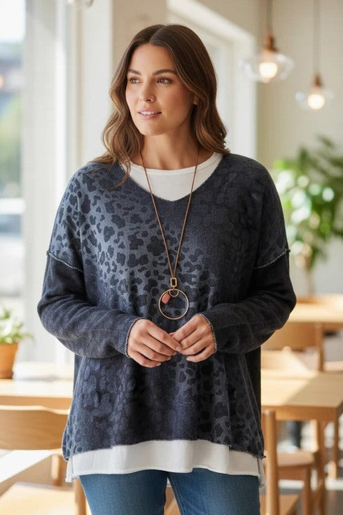 CATH TOP 2PC LEOPARD