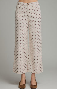 POLKA DOT WIDE LEG PANT