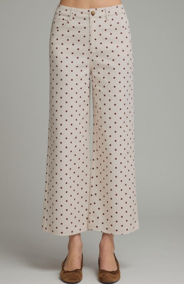 POLKA DOT WIDE LEG PANT