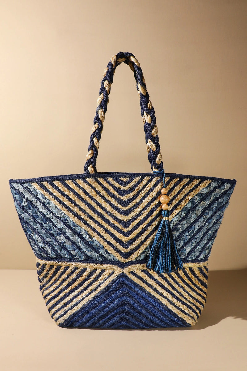 JUTE GEO PATERN BAG