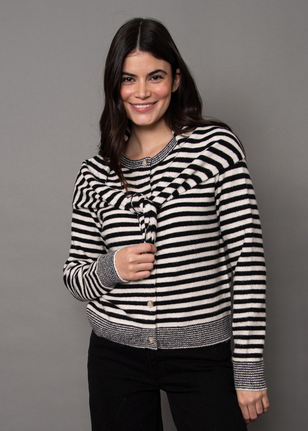 RD PLLVR CASH BLEND STRIPE W/SCARF