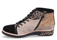 DJANGO & JULIETTE LACE UP CAP TOE MIXED BOOTIE
