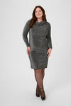 KAFFE CURVE SHIFT GLITTER DRESS
